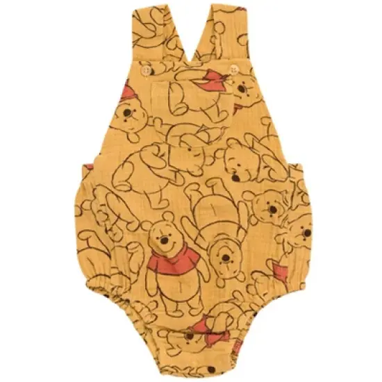 Disney Winnie the Pooh Mickey Mouse Goofy Donald Duck Baby Short Overalls Newborn to Infant image {5}