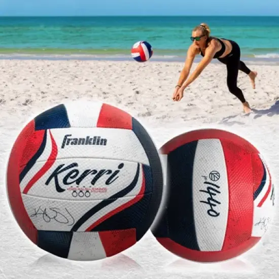 Franklin Sports Kerri Walsh Jennings Volleyball - Red/Blue/White image {2}