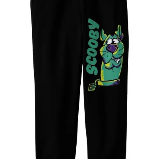 Scooby-Doo Teal Text Youth Boys Black Sweatpants image {1}