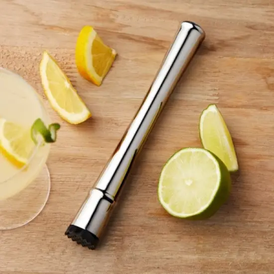 Viski Stainless Steel Muddler, Essential Bar Tools & Accessories, Craft Cocktail Accessories, 7.8 Inches, Silver Finish image {4}