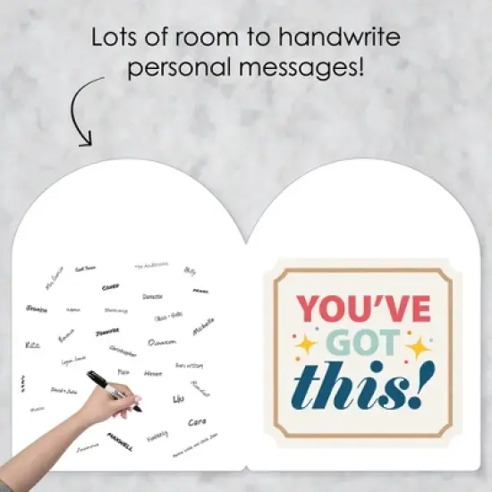 Big Dot of Happiness Good Luck - Encouragement Giant Greeting Card - Big Shaped Jumborific Card - 16.5 x 22 inches image {2}