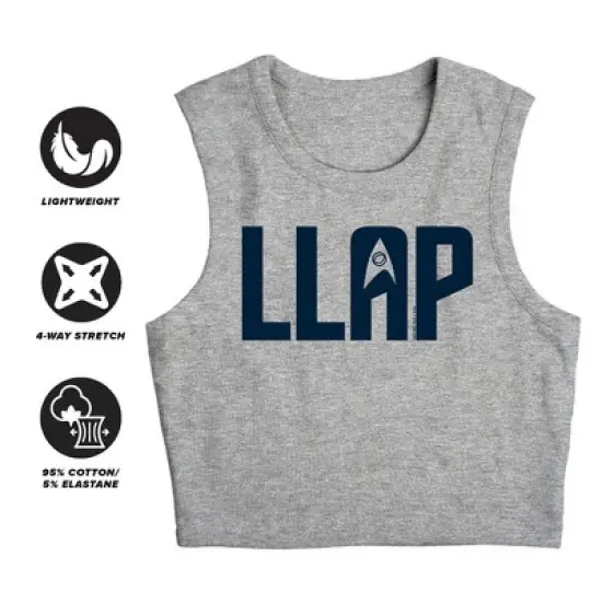 Women's Star Trek Llap Sleeveless Crop Top Tank image {2}