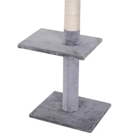 PawHut 9' Adjustable Height Floor-To-Ceiling Vertical Cat Tree image {7}