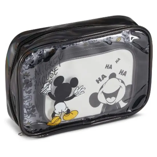 Mickey Mouse 3 Piece Cosmetic Case Set - Black image {2}