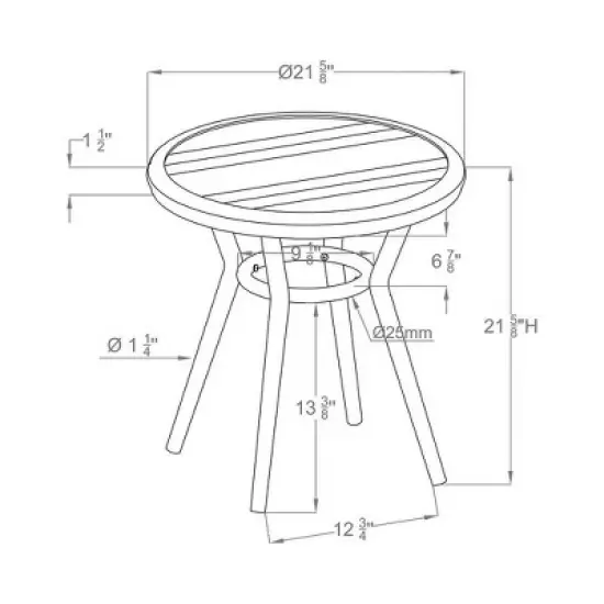 3pc Arna Patio Chair Set With Side Table - miBasics image {9}