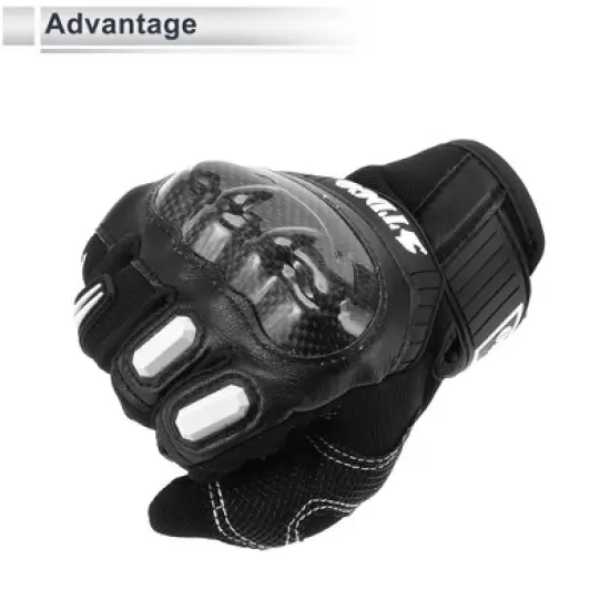 Unique Bargains 1 Pair Motorcycle Glove Spring Summer Breathable Smartphone Touch Nylon image {4}