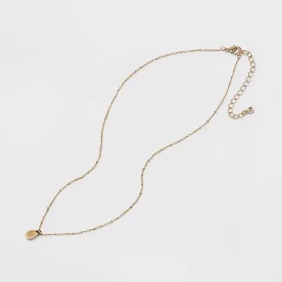 Teardrop Pendant Necklace - A New Day&trade; Gold image {2}