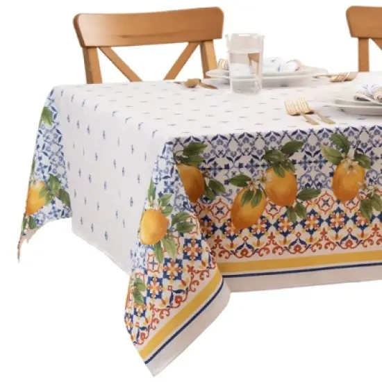 Elrene Capri Lemon Double Border Tablecloth - Elrene Home Fashions image {1}