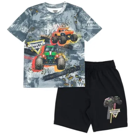Monster Jam Maximum Destruction Megalodon El Toro Loco T-Shirt and Shorts Outfit Set Toddler to Big Kid image {8}