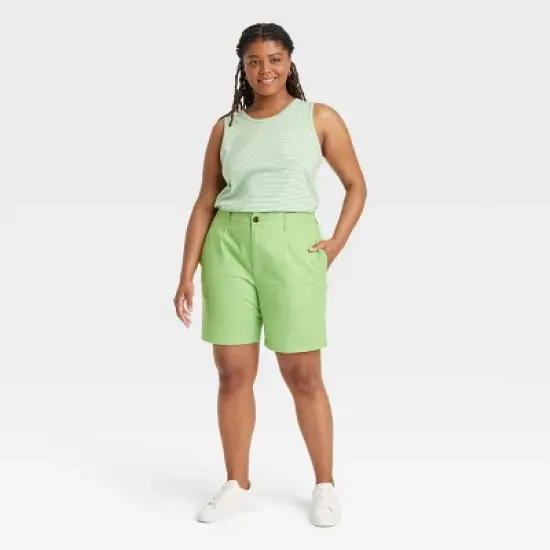 Houston White Adult Tank Top - Green Striped image {2}