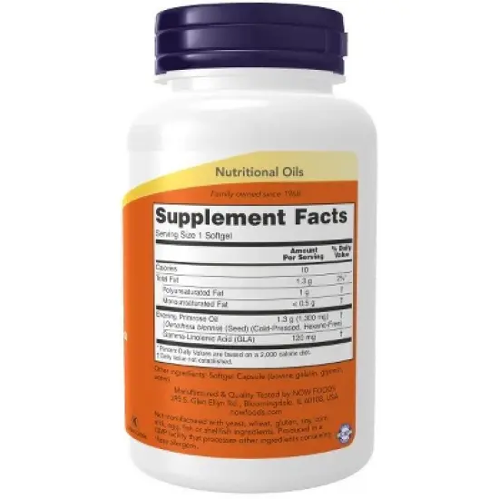 Super Primrose 1300mg by Now Foods  -  60 Softgel image {1}
