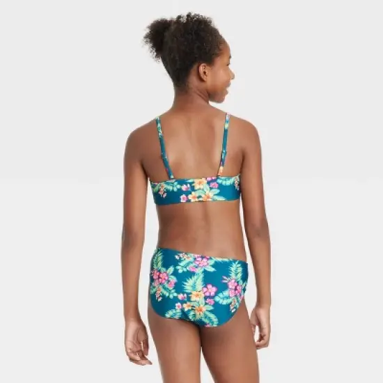 Girls' Tropic Daydream Bikini Set - art class&trade; Teal Blue image {2}