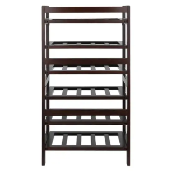 Silvi 30 Bottles Wine Rack Wood/Toasted Walnut - Winsome image {3}