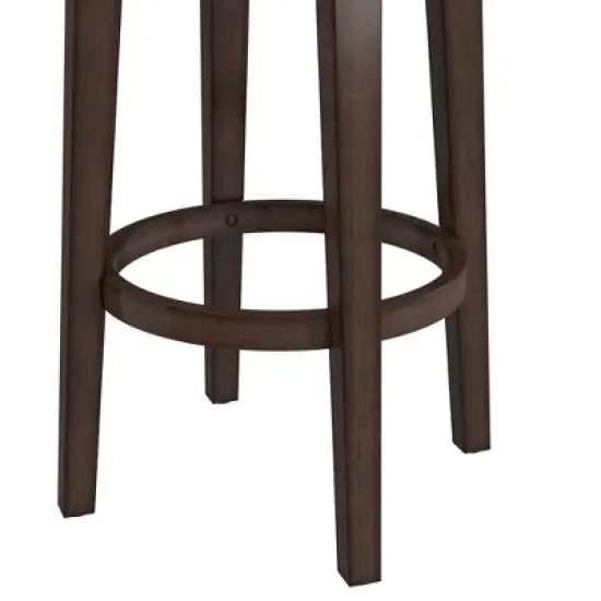30.5" Krauss Wood Backless Swivel Barstool Charcoal Gray - Hillsdale Furniture image {8}