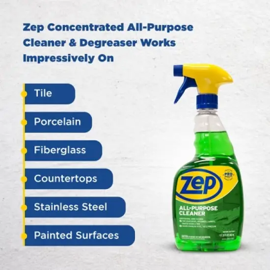 Zep All-Purpose Cleaner & Degreaser &ndash; Multi Use Multi Surface Solution &ndash; 32 oz image {4}