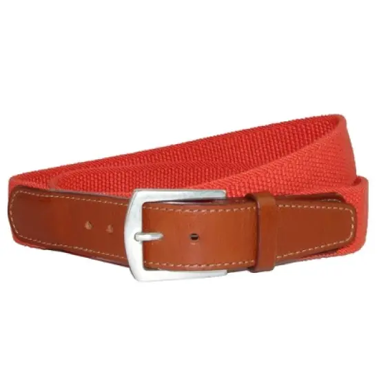 CrookhornDavis Men's Newport Pique Cotton Woven Elastic Belt image {8}
