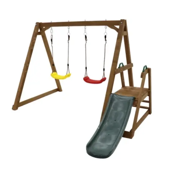 Dexmalle Wood Swing Set for Backyard image {7}