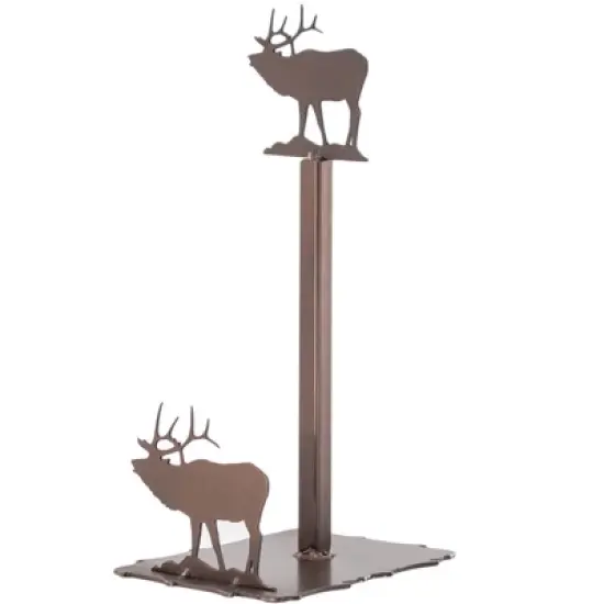 5 Star Super Deals Rustic Moose Paper Towel Holder - Wildlife Inspired Metal Kitchen Roll Stand Dispenser for Cabin and Lodge Decor image {2}