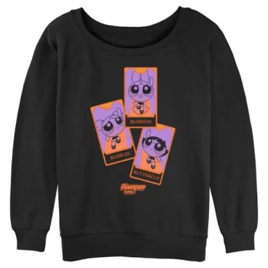 Junior's The Powerpuff Girls Halloween Tarot Cards Sweatshirt image {3}