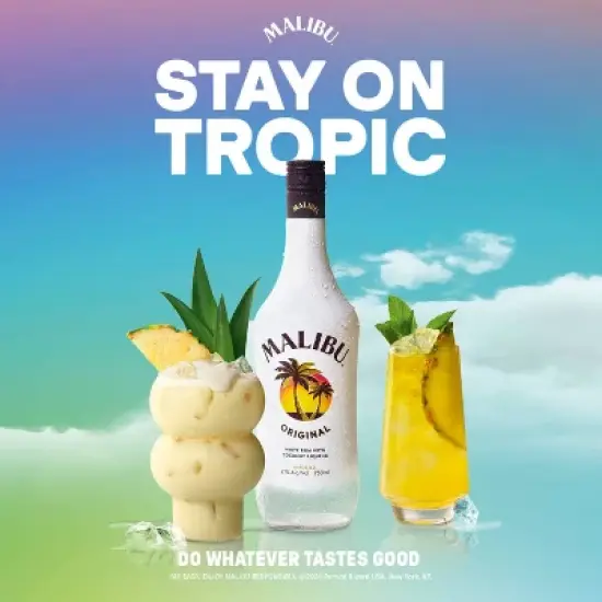 Malibu Coconut Flavored White Rum - 1.75L Bottle image {3}
