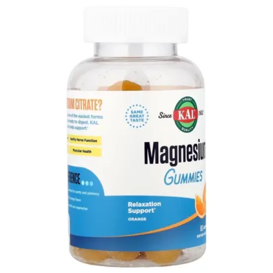 KAL Magnesium Gummies, Orange ,  60 Gummies image {3}