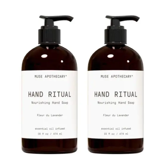Muse Apothecary Hand Ritual - Aromatic and Nourishing Hand Soap, Infused with Natural Aromatherapy Essential Oils - 16 oz, Fleur du Lavender, 2 Pack image {8}