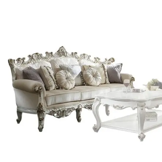 84" Picardy Li Fabric Sofa Antique Pearl - Acme Furniture image {2}