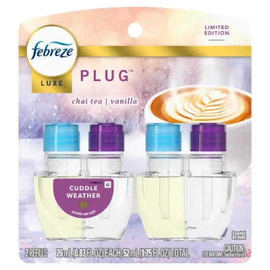 Febreze Luxe Plug Dual Air Freshener Refills - Cuddle Weather - 1.75 fl oz/2ct image {7}