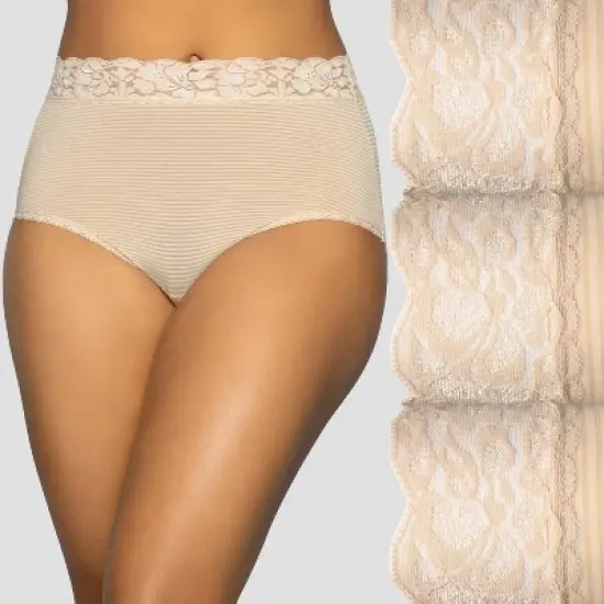 Vanity Fair Womens Flattering Lace Brief, 3 Pack 13384 image {6}
