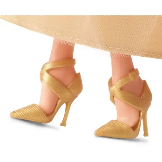 Barbie 13" Signature 2023 Holiday Collector Doll with Golden Gown and Blonde Hair image {3}