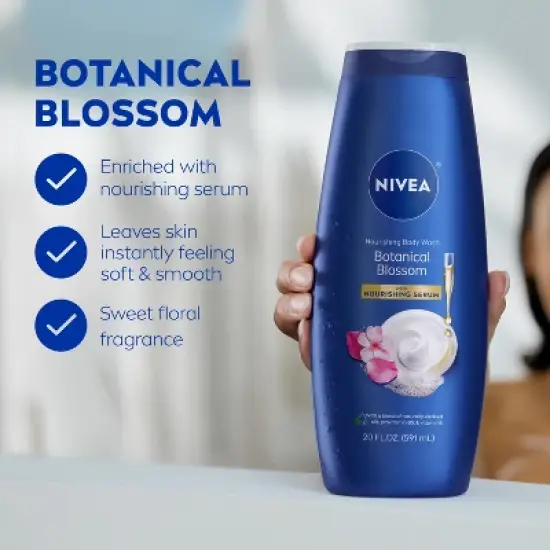 Nivea Nourishing Botanical Blossom Body Wash for Dry Skin - 20 fl oz image {4}