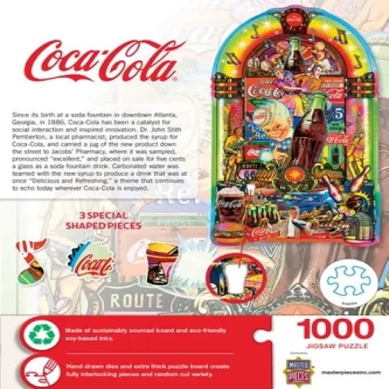 MasterPieces 1000 Piece Jigsaw Puzzle - Coca-Cola Jukebox - 21"x35" image {3}