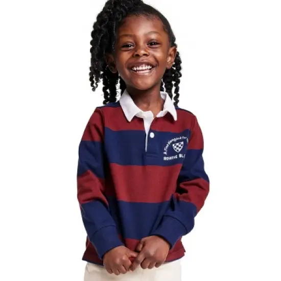 Toddler Crest Logo Stripe Collared Long Sleeve Rugby Shirt - Rowing Blazers x Target image {1}