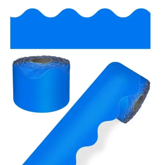 Carson Dellosa Education 65' Blue Rolled Scalloped Bulletin Board Borders (1 roll) image {5}