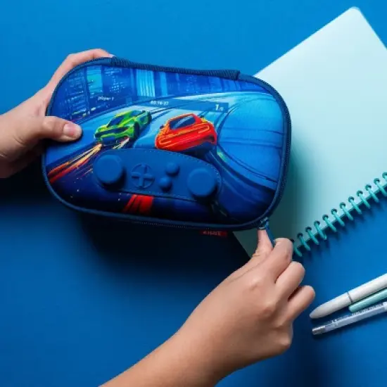 ZIPIT Gamer Pencil Case for Boys, Pencil Box with Joystick image {1}