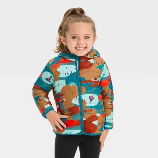 Toddler Girls' Reversible Space Puffer Jacket - Cat & Jack&trade; image {4}