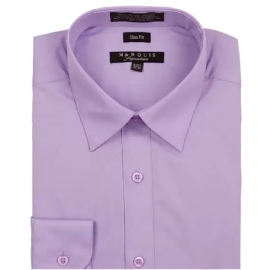 Marquis Men's Long Sleeve Slim Fit Dress Shirt image {25}
