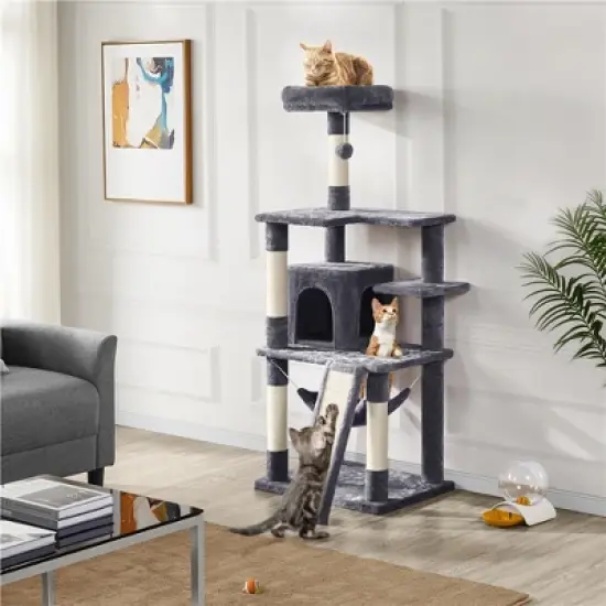 Yaheetech 60.5"H Cat Tree with Top Perch for Kittens image {1}