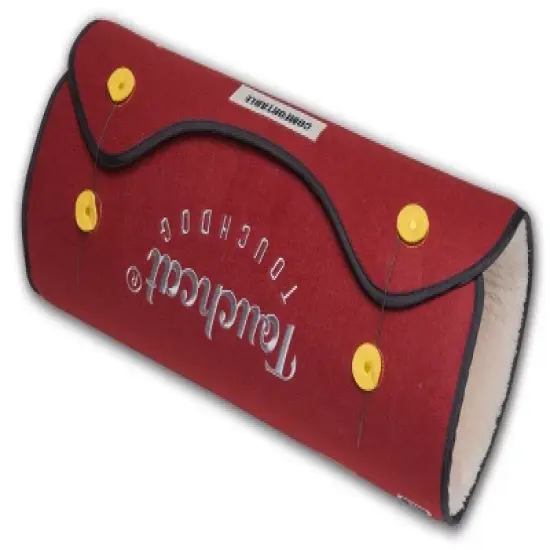 Touchcat Lamaste Travel Reversible Designer Embroidered Pet Dog Cat Bed Mat Red-Small image {2}