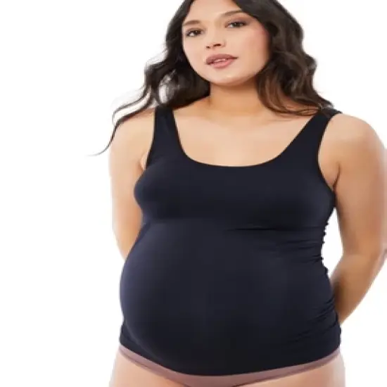 Ingrid & Isabel Basics Maternity Belly Support Cami Bundle 2 Pack image {1}