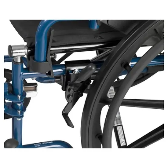 Drive Medical Blue Streak Wheelchair - 20&Prime; Seat, Flip-Back Desk Arms, Swing-Away Footrests image {5}