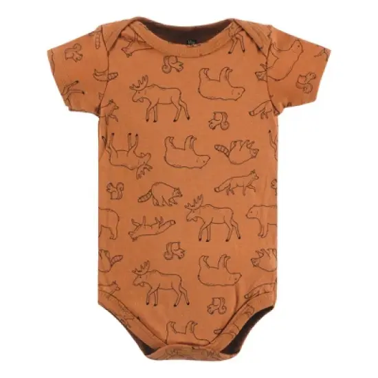 Hudson Baby Infant Boy Cotton Bodysuits, Into The Woods Prints image {2}