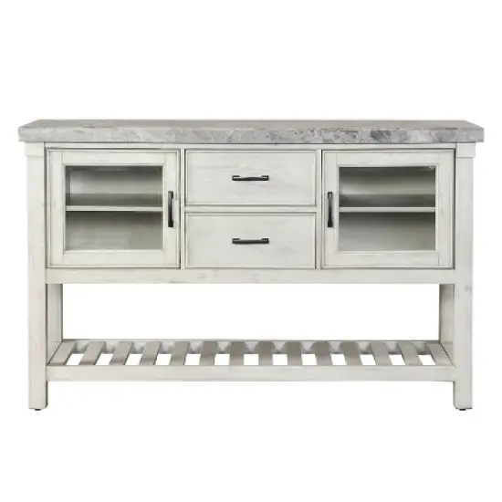 Canova Marble Top Server White - Steve Silver Co. image {1}