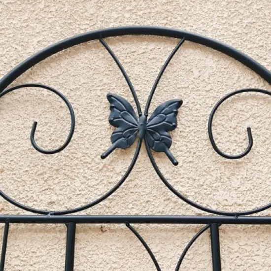 NicBex 2 Pack Metal Plant Support Stakes for Indoor Plants 86.7"X19.7" Garden Tower Rust-Proof Plant Trellis for Garden, Black image {3}