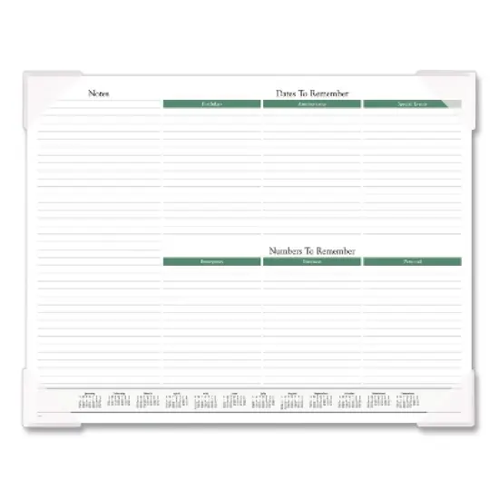 Seascape Panoramic Desk Pad, Seascape Panoramic Photography, 22 x 17, White Sheets, Clear Corners, 12-Month (Jan-Dec): 2026 image {3}