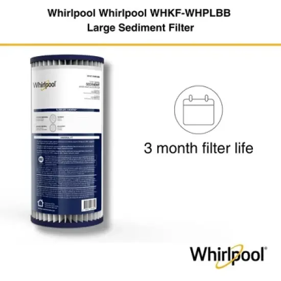 Whirlpool 10" x 4.5" Pleated Whole House Water Filter, 20 Micron, NSF Certified, WHKF-WHPLBB image {3}