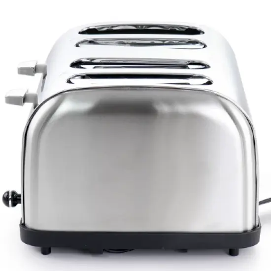MegaChef 4 Slice Wide Slot Toaster with Variable Browning in Silver image {2}