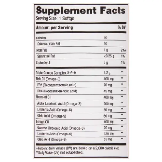 Leader Enteric Coated Softgels Omega 3-6-9 60 ea 60 ea Bottle image {7}