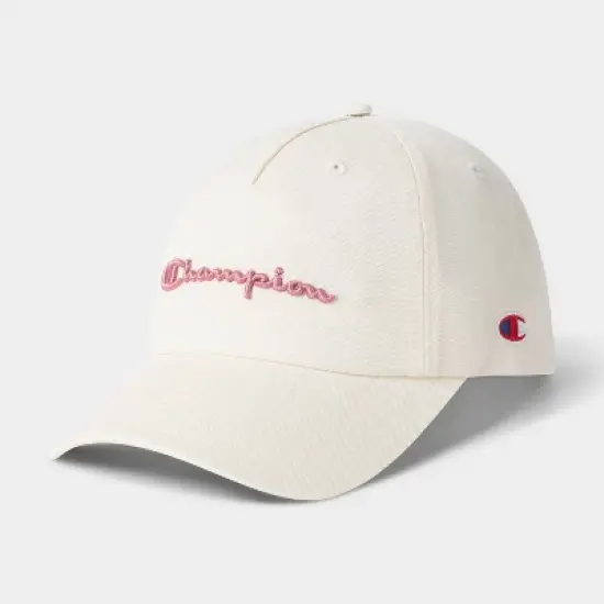Champion Adult Script Twill Baseball Hat - Cream image {3}