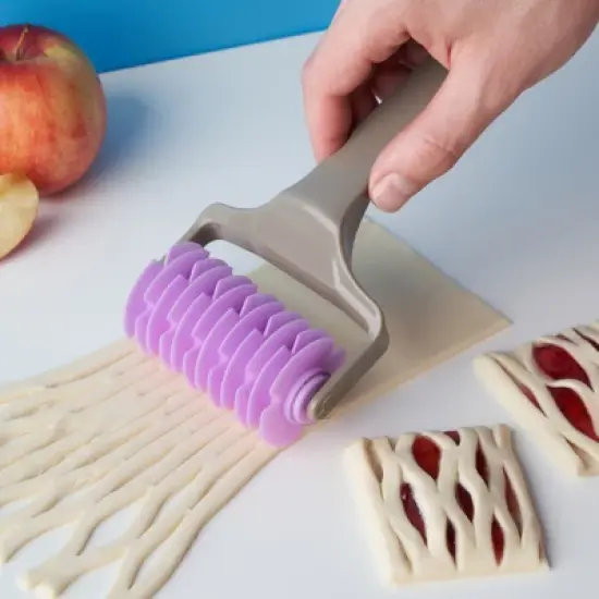 Unique Bargains Plastic Durable with Spikes Cookie Pizza Dough Docker Roller image {3}